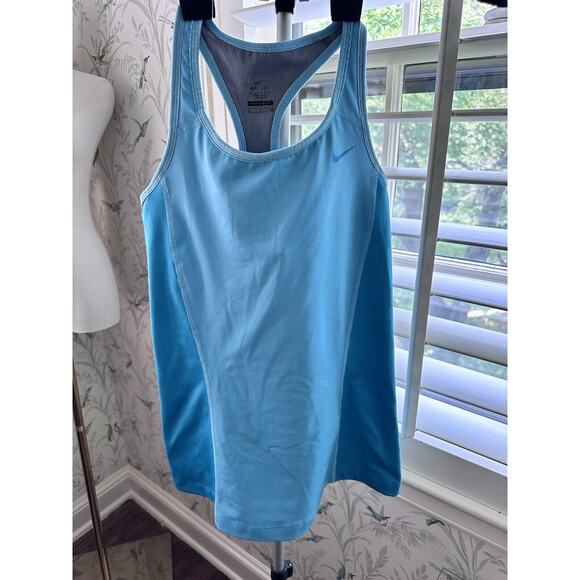Nike Court blue Two Tone Tank Top Womens Small Dri Fit racerback - Picture 1 of 5
